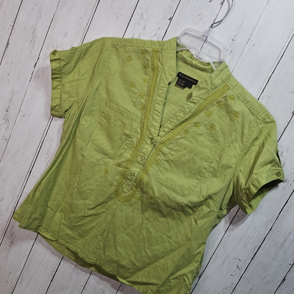 Royal Robbins Women's Green Cotton Lightweight Shirt Size Large 3X Dry S/S. - Picture 2 of 8